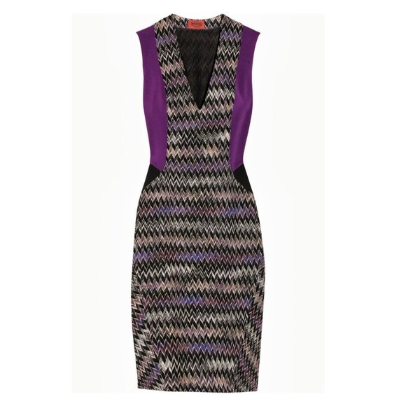 Missoni Women's Ponte-Paneled Crochet Knit Dress in size 42 / US 6 NWT MSRP 1595 - Picture 1 of 16